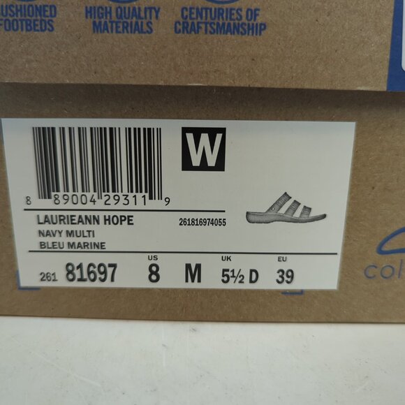 Clarks Laurieann Hope Slip On Women's Sandal US 8 Navy Blue - Picture 7 of 8